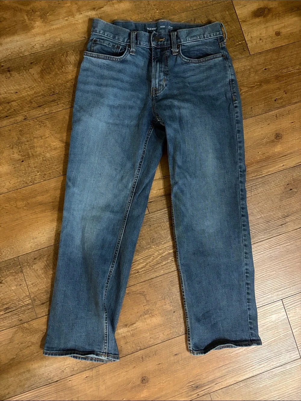 Old Navy Relaxed Fit Men’s Mid-Blue Denim Jeans